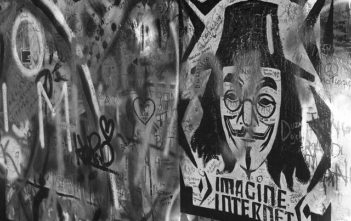 Anonymous graffiti "imagine internet"