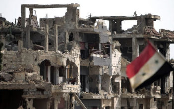 Destruction in Bab Amr, Homs, Syria.