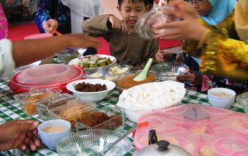 A family celebrate Eid Al-Fitr in Malaysia