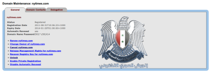 Screenshot of Twitter domain hack by the Syrian Electronic Army