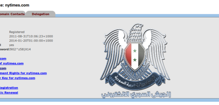 Screenshot of Twitter domain hack by the Syrian Electronic Army