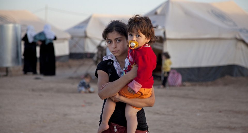 Syrian refugees at Domiz camp, Iraqi Kurdistan