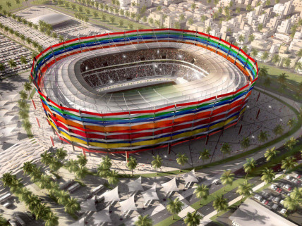Artist's impression of the al-Gharafa stadium, Qatar
