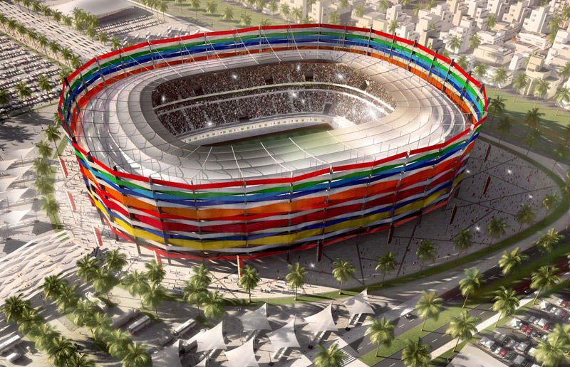 Artist's impression of the al-Gharafa stadium, Qatar