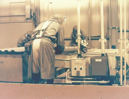 The first chemical munition, a GB (Sarin) filled M55 rocket, is destroyed at JACADS in 1990