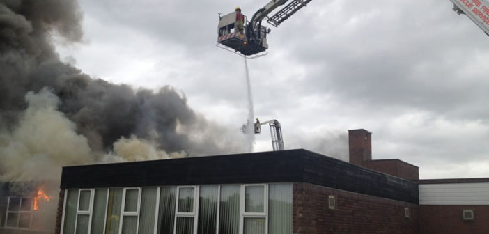 Fire at St Mary's Catholic Technology College in Leyland, Lancashire