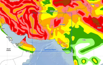 Ground acceleration map of Pakistan earthquake