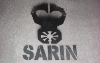 Sarin gasmask graffiti