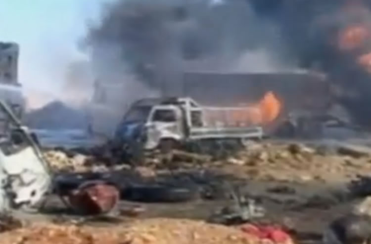 Aftermath of ISIS truck bomb in Hama