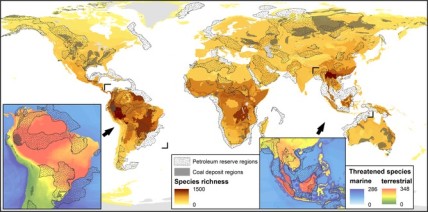 Mapping of fossil fuels shows the risks to biodiversity