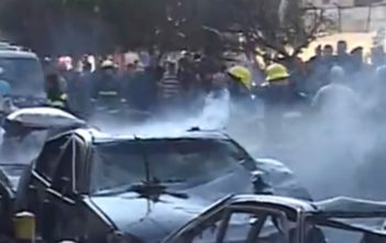 Aftermath of the bomb attack at the Iranian embassy in Beirut