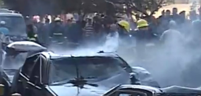 Aftermath of the bomb attack at the Iranian embassy in Beirut