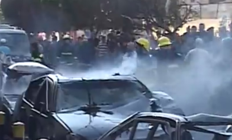 Aftermath of the bomb attack at the Iranian embassy in Beirut