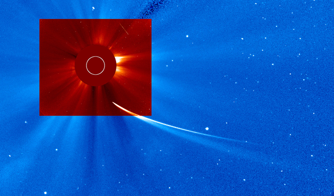 Comet ISON approaching the Sun