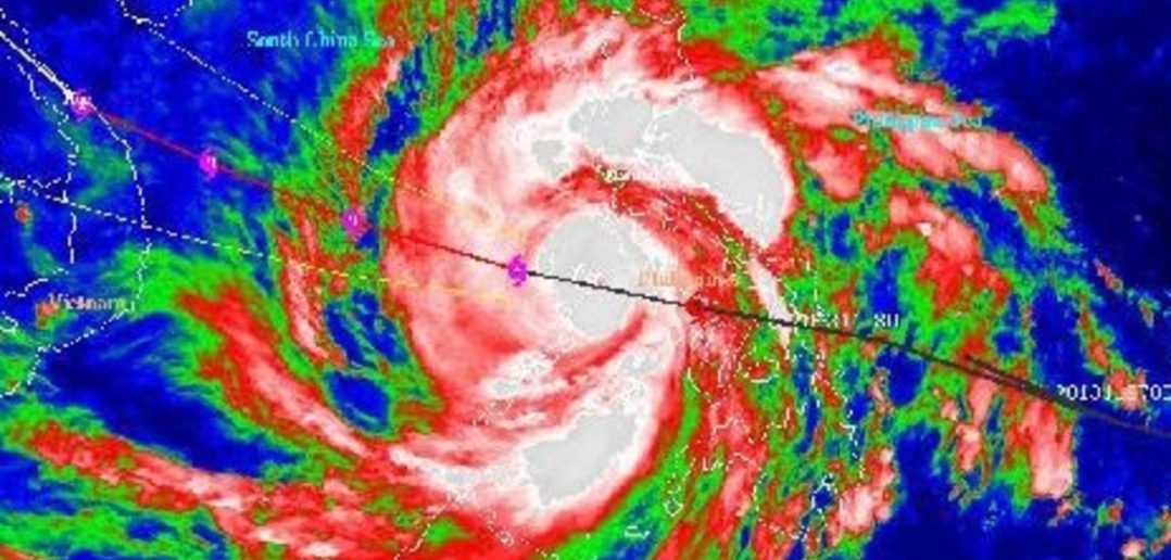 Haiyan as viewed by Japan’s MTSAT satellite today