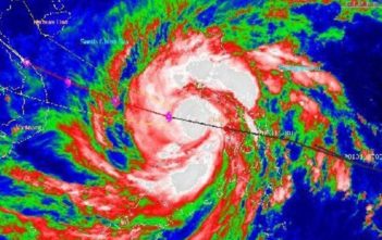 Haiyan as viewed by Japan’s MTSAT satellite today