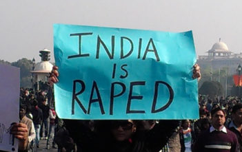 Anti-rape protesters in Delhi, India