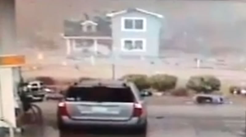 Tornado sweeps away house in Illinois.