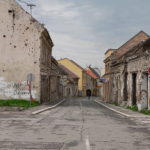 Vukovar's main street with obvious damage from the shellings during the war of independence.
