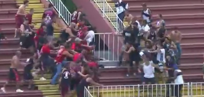 Violence erupts at Brazilian football match