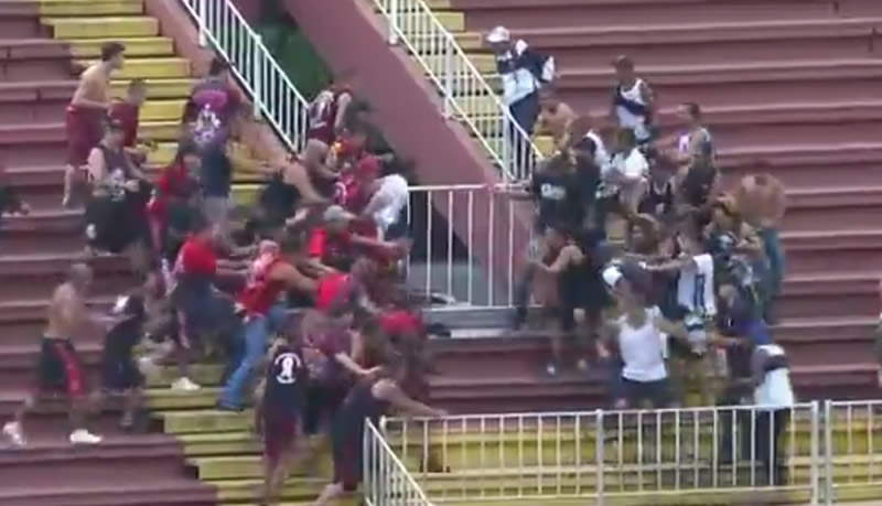 Violence erupts at Brazilian football match