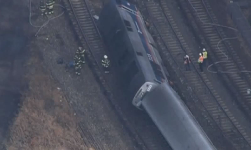 New York subway train crash