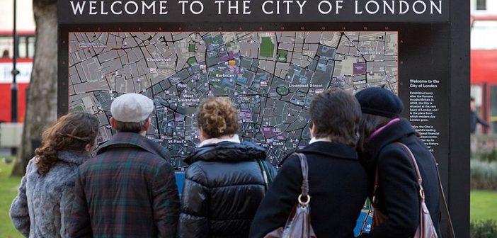 Tourists in London