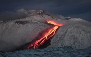 Mount Etna erupts