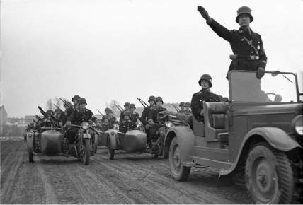Nazi SS troops on parade