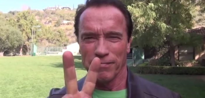 Arnold Schwarzenegger in his video of support for the Ukrainian protesters