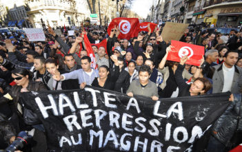 Rally in support of Tunisian revolution