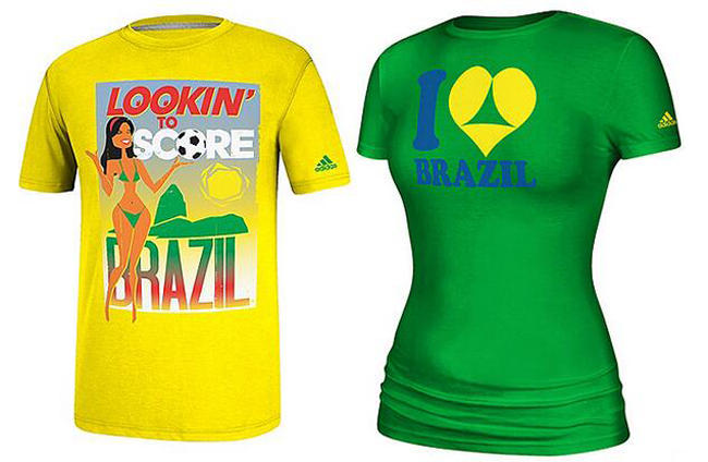 Adidas pulls raunchy Brazil World Cup T-shirts from sale