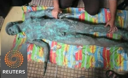 Bronze statue of Apollo found in Gaza