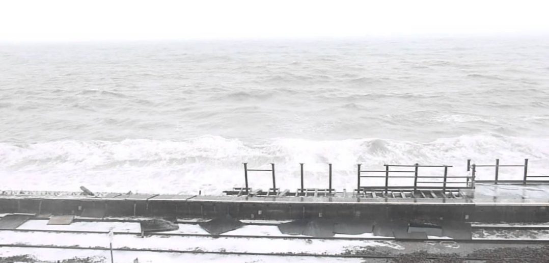 Dawlish rail line washed away