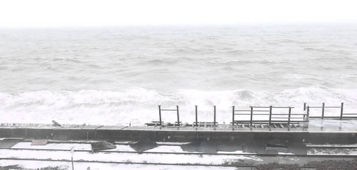 Dawlish rail line washed away