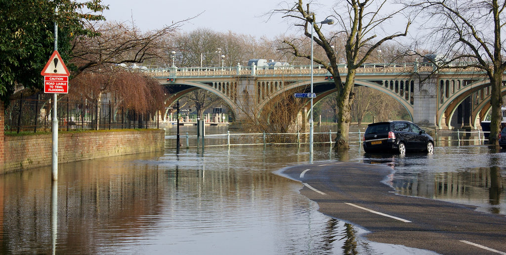 Floods on the River Thames at Richmond, Surrey