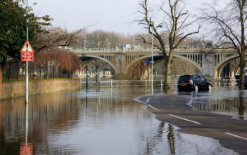 Floods on the River Thames at Richmond, Surrey