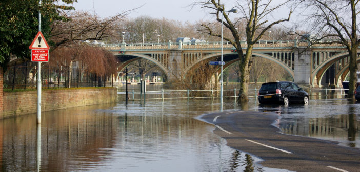 Floods on the River Thames at Richmond, Surrey