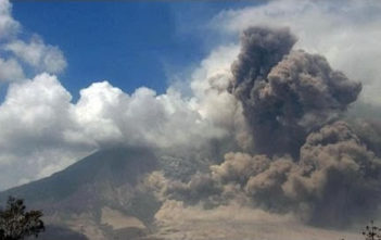 Volcano erupts on Java, Indonesia
