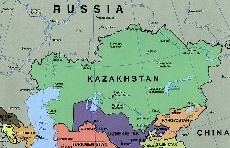 Kazakhstan map