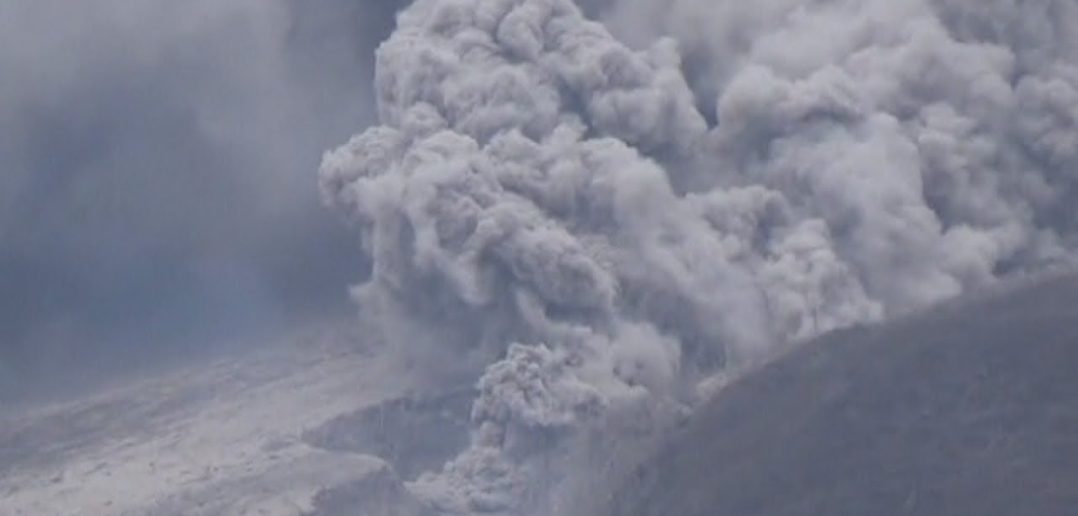 Mount Sinabung volcano erupts