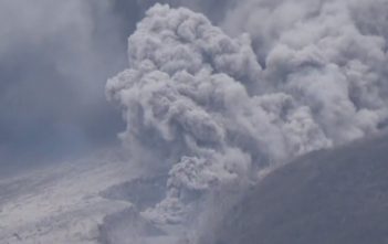 Mount Sinabung volcano erupts