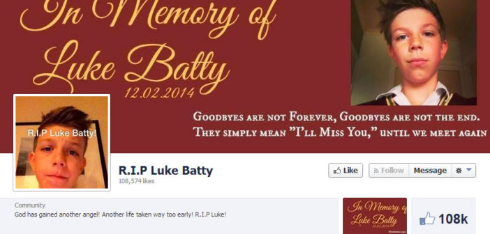 RIP Luke Batty Facebook page