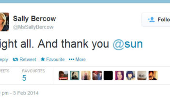 Sally Bercow thanks The Sun for the "shoddy journalism"
