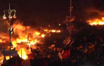 Protests continue overnight in Kiev