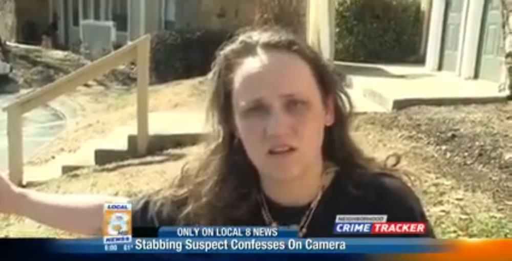 Woman confesses to stabbing satanic leader mother in TV interview