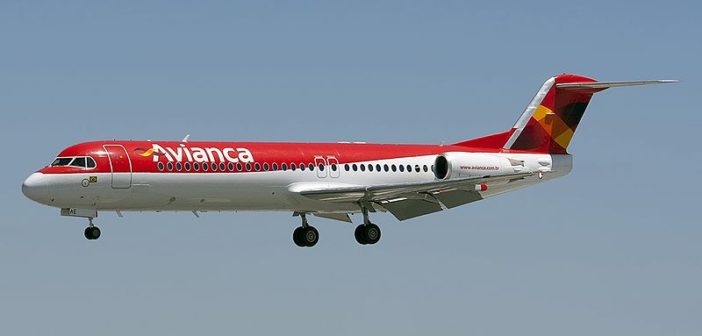 Avianca Fokker 100 aeroplane