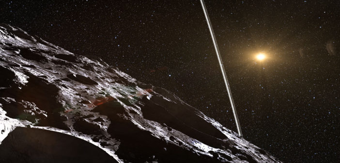 Artists impression of the rings around Chariklo