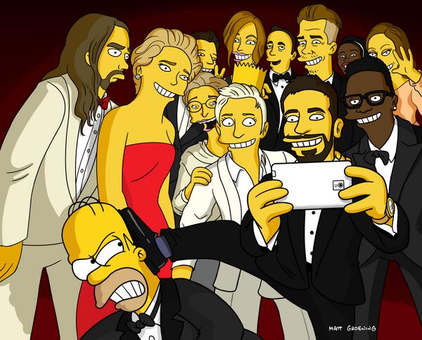 Ellen's Simpsons selfie