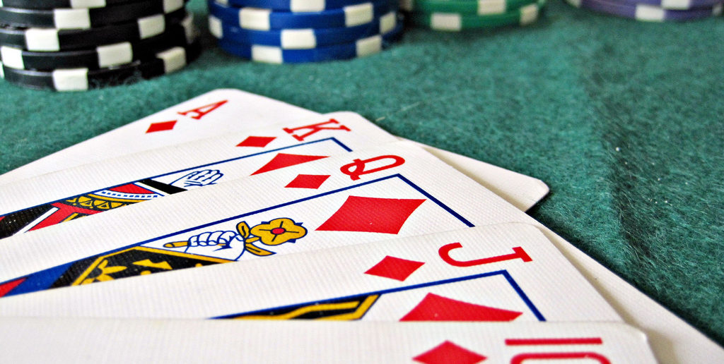Poker in a casino